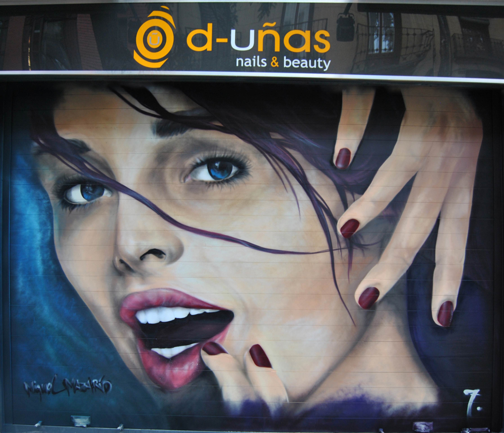 d-uñas nails and beuaty madrid metalframe graffiti Miguel Mazarío