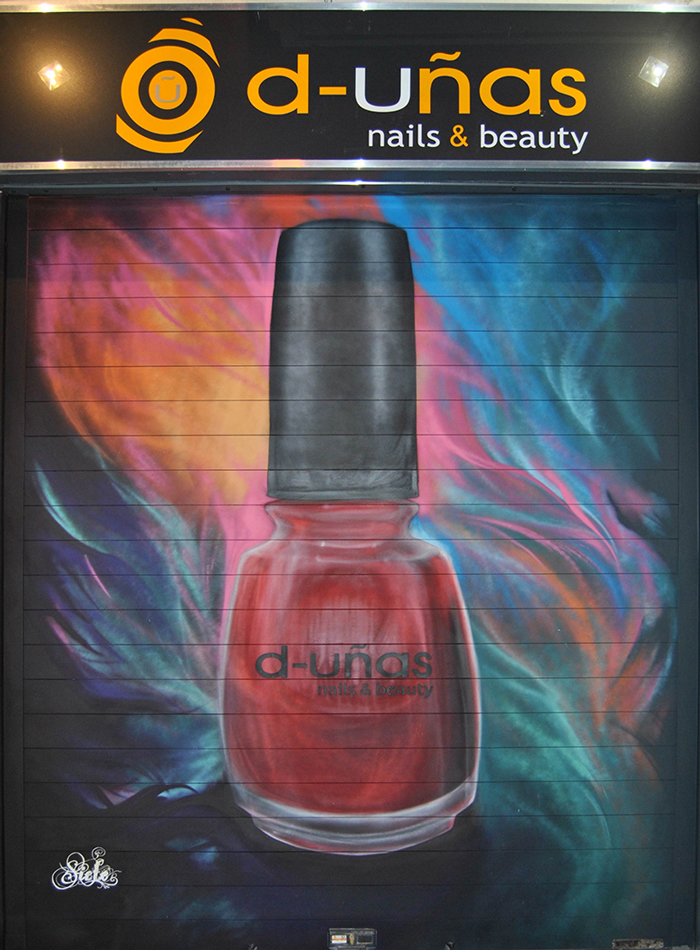 d-uñas nails and beauty madrid metalframe graffiti Miguel Mazarío